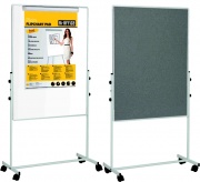 Mobile Duo Whiteboard / Felt Combination Board